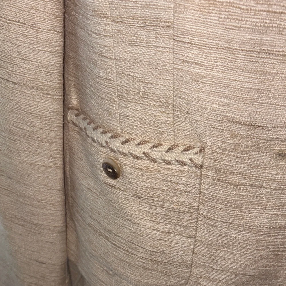 Herbert Grossman Designed by Cynthia Sobel Cream Silk Bouclé Tweed Blazer & Skir - Picture 7 of 15
